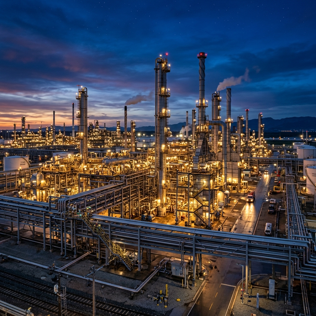 Preparación de superficies en estructura de acero de refinería